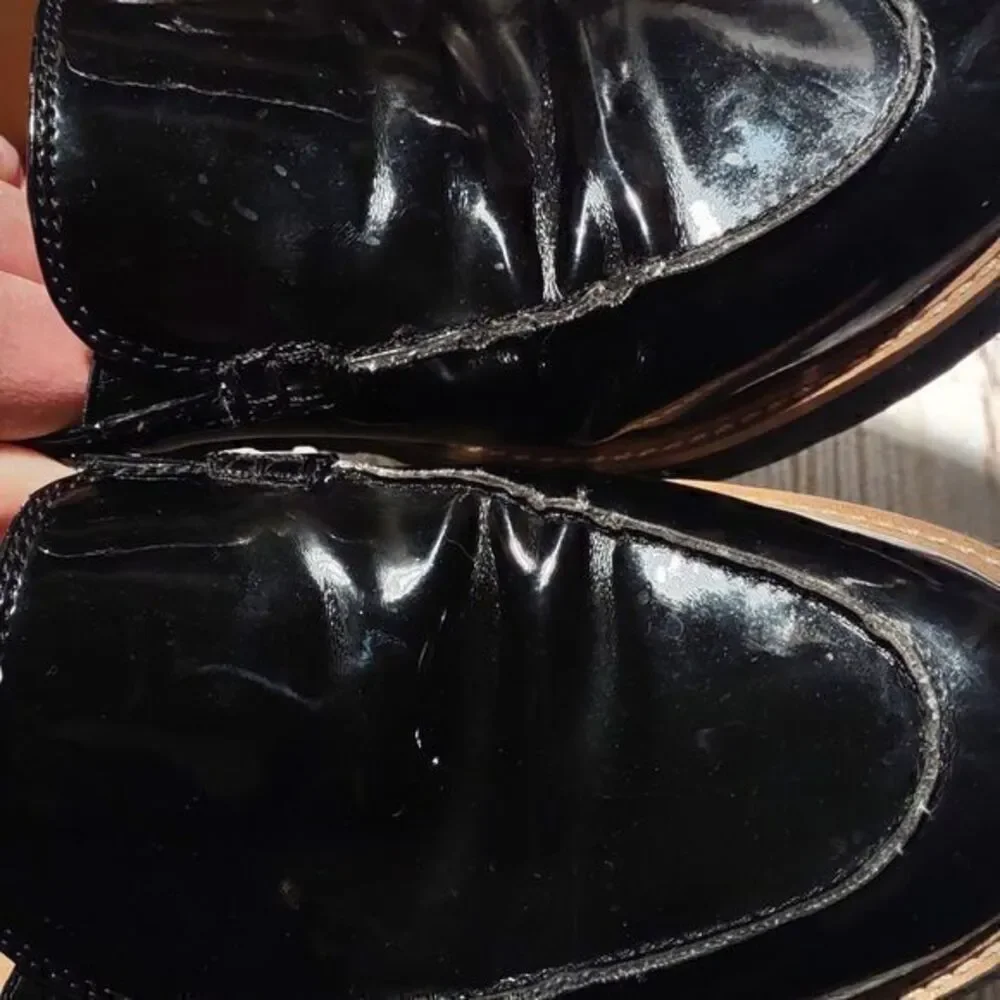 Franco Sarto Cypress Womens Black Patent Leather‎ Shoes Sz 8.5M